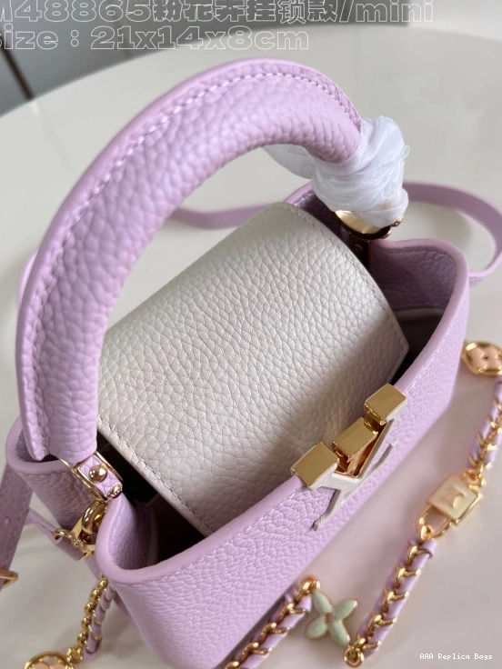 Aaa replica bags MINI-21*14*8CM LOUIS VUITTON CAPUCINES 0811